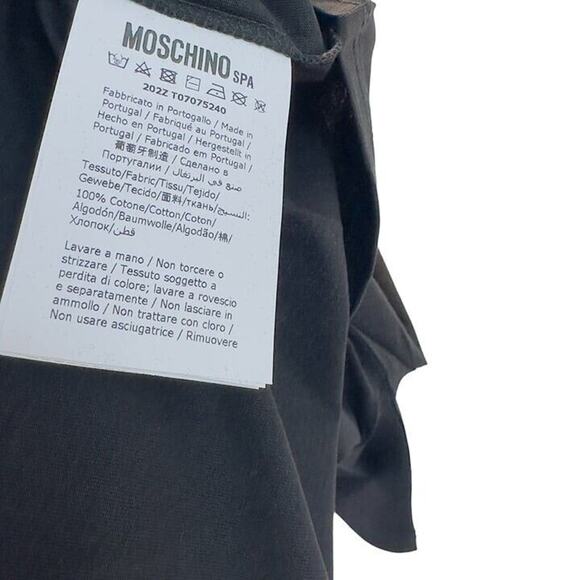 Moschino White Logo Black T Shirt - Picture 4 of 4
